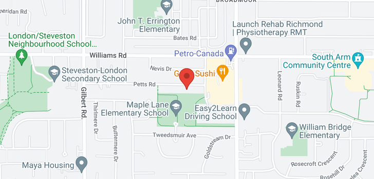 map of 7520 PETTS ROAD